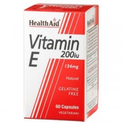 Vitamina E  200iu    60Cap    Health Aid