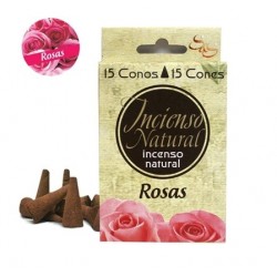INCIENSO NATURAL 15 CONOS ROSAS SYS