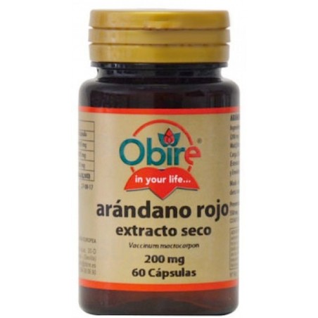 ARÁNDANO ROJO EXTRACTO SECO 60 CÁPSULAS 200 MG OBIRE