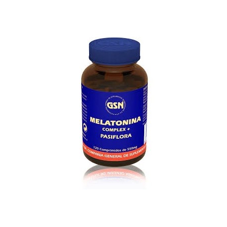 MELATONINA COMPLEX + PASIFLORA 120 COMPRIMIDOS DE 550 MG GSN MELATONINA COMPLEX + PASIFLORA 120 COMPRIMIDOS DE 550 MG GSN
