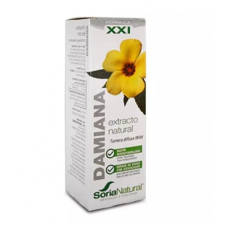 EXTRACTO NATURAL DE DAMIANA FÓRMULA XXI 50 ML SORIA NATURAL EXTRACTO NATURAL DE DAMIANA FÓRMULA XXI 50 ML SORIA NATURAL