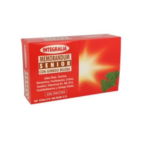 ¡OFERTA -25 %! MEMORANDUM SENIOR CON GINKGO 20 VIALES INTEGRALIA - 