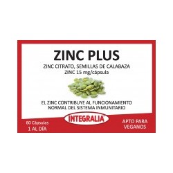 ¡¡OFERTA!! ZINC PLUS 60 CÁPSULAS  INTEGRALIA - 