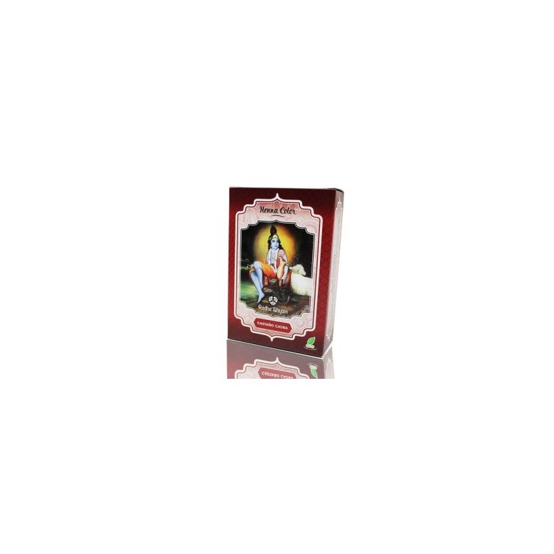 HENNA CASTAÑO CAOBA 100GR RADHE SHYAM - HENNA CASTAÑO CAOBA 100GR RADHE SHYAM -