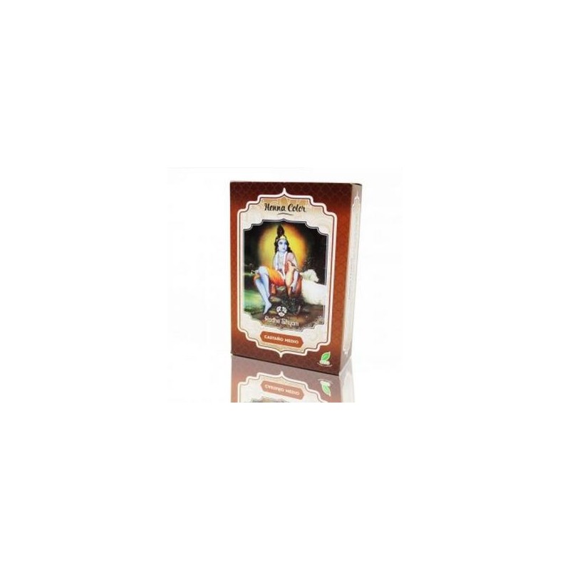 HENNA polvo CASTAÑO MEDIO 100GR RADHE SHYAM - HENNA polvo CASTAÑO MEDIO 100GR RADHE SHYAM -