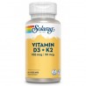 VITAMINA D3 Y K2 60 CÁPSULAS SOLARAY - 