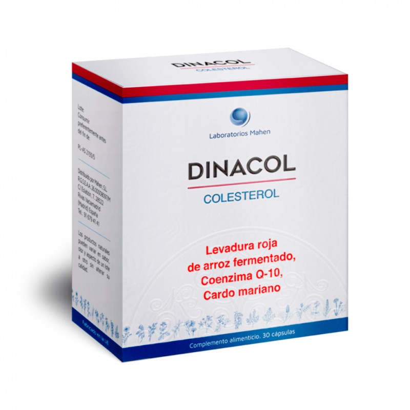 DINACOL COLESTEROL 30 CÁPSULAS DE 450 MG MAHEN - DINACOL COLESTEROL 30 CÁPSULAS DE 450 MG MAHEN -