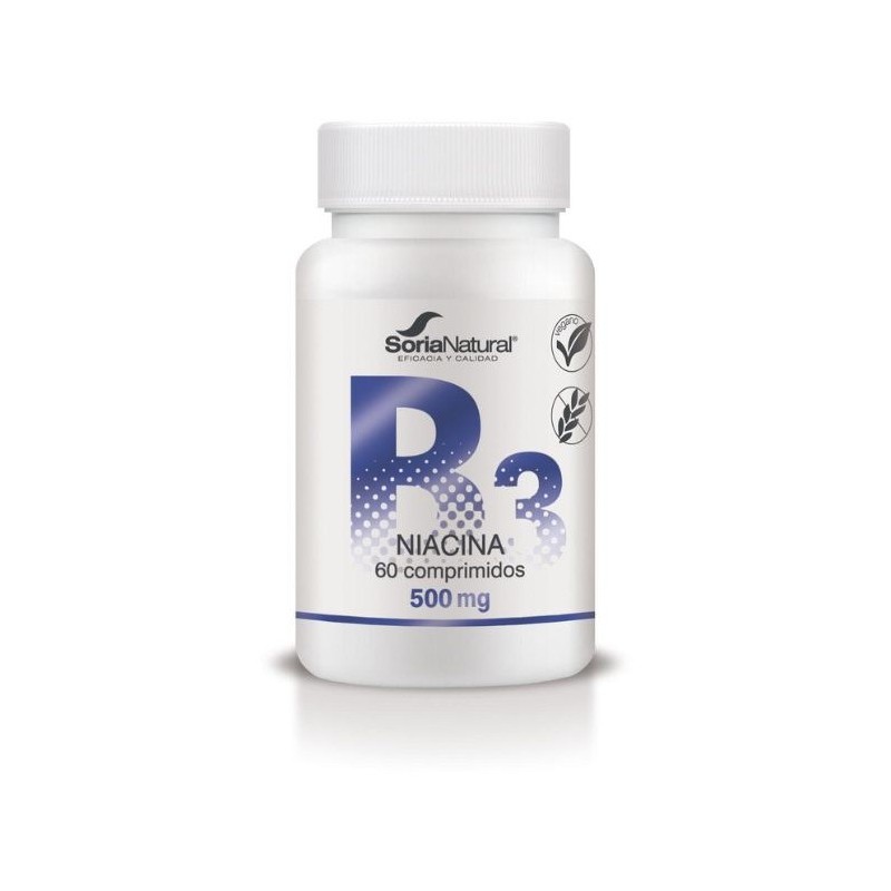 ¡OFERTA! VITAMINA B3 60 COMPRIMIDOS 1000 MG SORIA NATURAL - 
