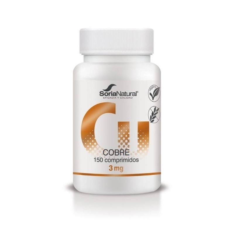¡OFERTA! COBRE 150 COMPRIMIDOS DE 250 MG SORIA NATURAL - 