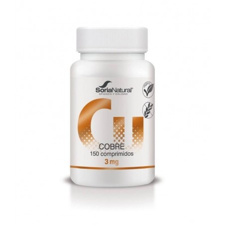 ¡OFERTA! COBRE 150 COMPRIMIDOS DE 250 MG SORIA NATURAL - 