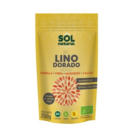 LINO DORADO MOLIDO 250 GR SOLNATURAL - 