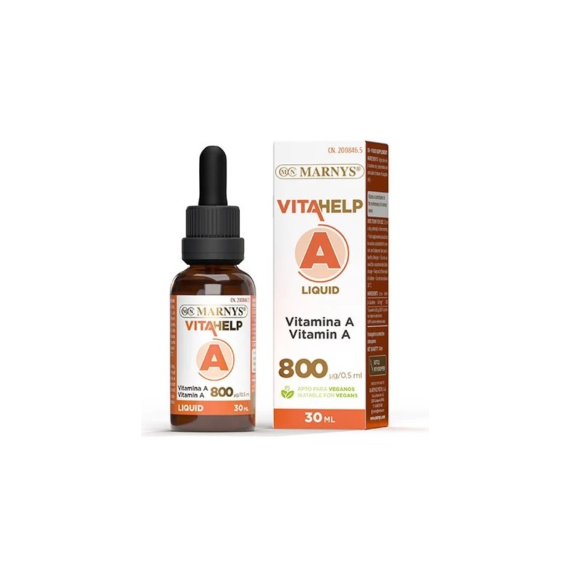 ¡OFERTA! VITAHELP VITAMINA A 800 UG 30 ML MARNYS - ¡OFERTA! VITAHELP VITAMINA A 800 UG 30 ML MARNYS -