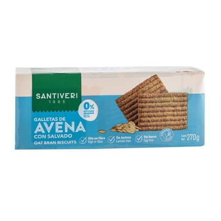 GALLETAS DE AVENA CON SALVADO 270 GR SANTIVERI - 