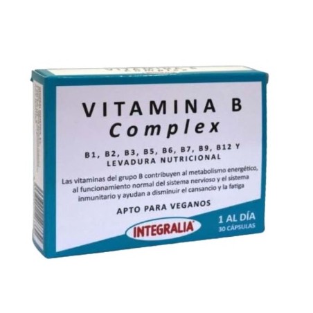 ¡OFERTA! VITAMINA B COMPLEX 30 CÁPSULAS INTEGRALIA - 