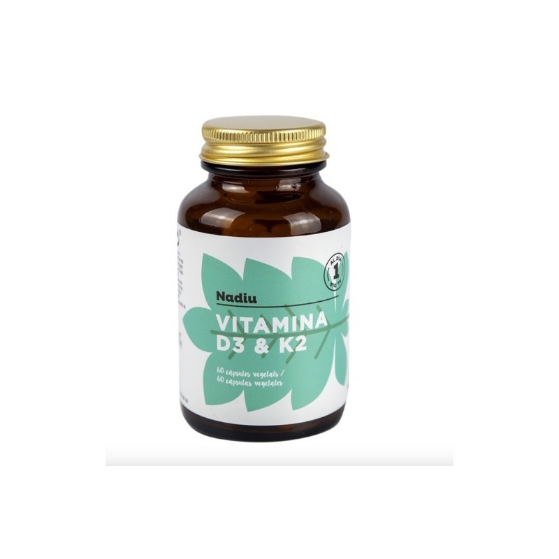 VITAMINA D3 + K2 60 CÁPSULAS NADIU - VITAMINA D3 + K2 60 CÁPSULAS NADIU -