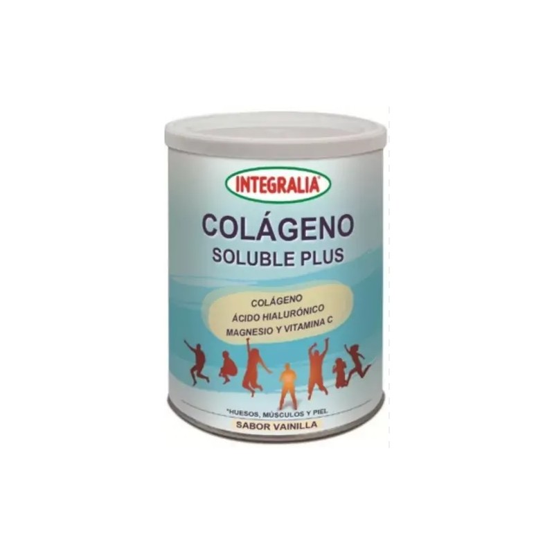 COLÁGENO SOLUBLE PLUS ÁCIDO HIALURÓNICO, MAGNESIO, VITAMINA C VAINILLA 300 GR INTEGRALIA - COLÁGENO SOLUBLE PLUS ÁCIDO HIALURÓNICO, MAGNESIO, VITAMINA C VAINILLA 300 GR INTEGRALIA -