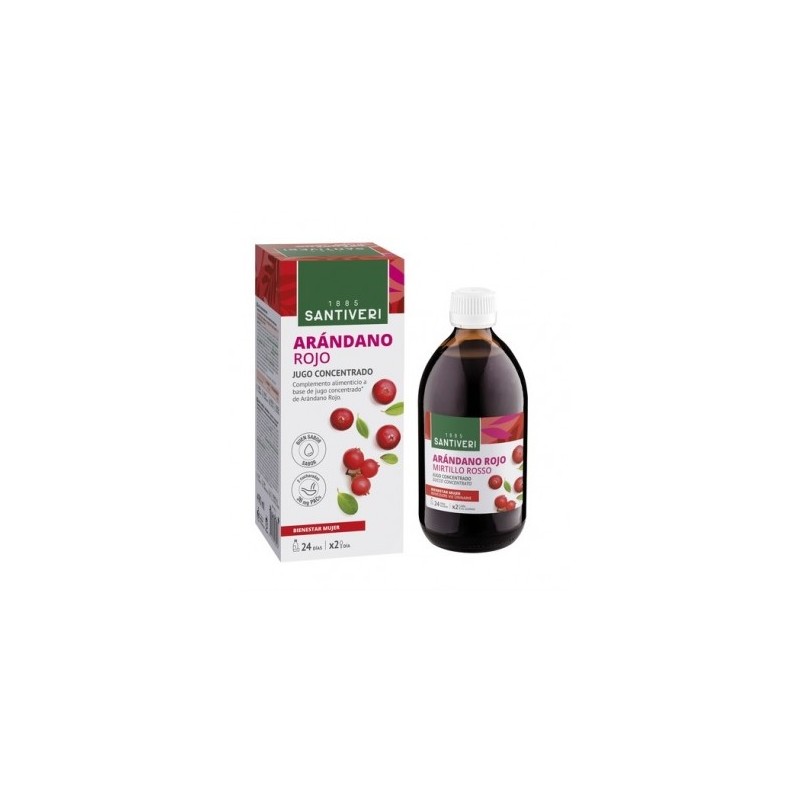 Jugo Concentrado de Arándano Rojo 490 ml Santiveri - Jugo Concentrado de Arándano Rojo 490 ml Santiveri -