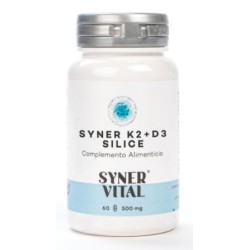SYNER K2 + D3 SILICE 60 CAPSULAS 500 MG SYNERVITAL - 