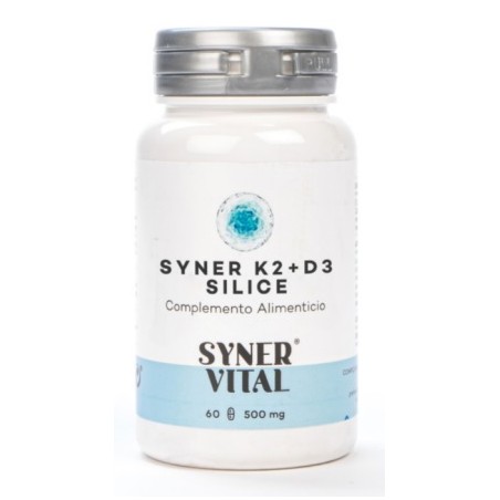 SYNER K2 + D3 SILICE 60 CAPSULAS 500 MG SYNERVITAL - 