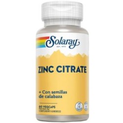 ZINC CITRATE con semilla de calabaza  60cápsulas solaray
