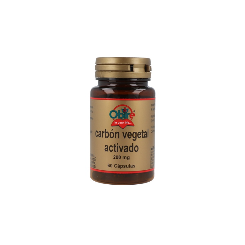 CARBÓN VEGETAL ACTIVADO 200 MG 60 CÁPSULAS OBIRE CARBÓN VEGETAL ACTIVADO 200 MG 60 CÁPSULAS OBIRE
