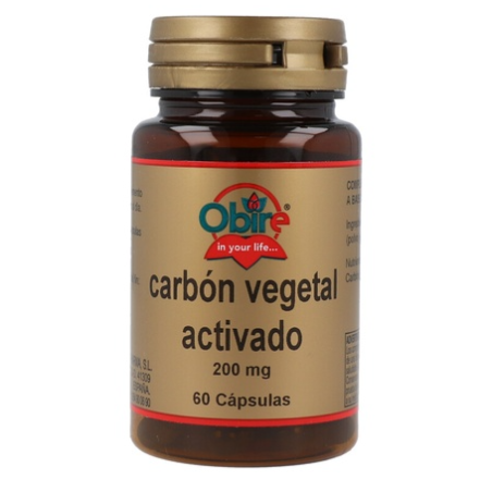 CARBÓN VEGETAL ACTIVADO 200 MG 60 CÁPSULAS OBIRE