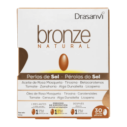 bronze-natural-30-perlas-drasanvi-preparador-solar-aceite-rosa-mosqueta-betacarotenos-licopeno-piel-bronceada