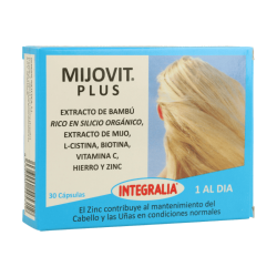 mijovit-plus-integralia-30-capsulas-cabello-uñas-mantenimiento-zinc-biotina-mijo-bambu-l-cistina-salud-capilar