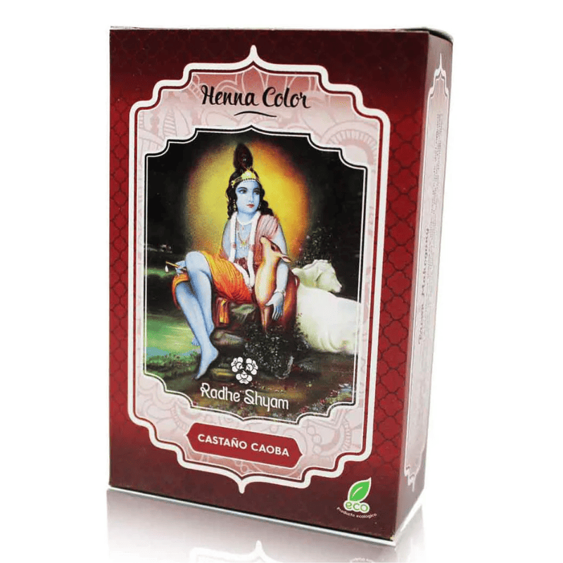 Henna Castaño Caoba Radhe Shyam 130g | Tinte Vegetal Ecológico