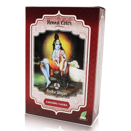 Henna Castaño Caoba Radhe Shyam 130g | Tinte Vegetal Ecológico