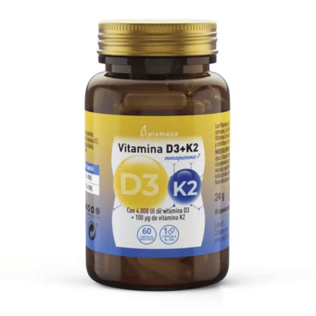 Vitamina D3 + K2 Plameca 60 Cápsulas | Huesos Fuertes y Sanos