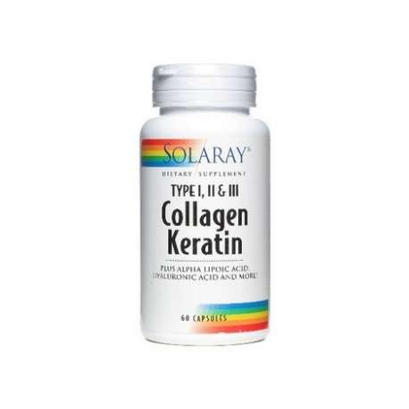 Collagen Keratin   60 Cápsulas  Solaray