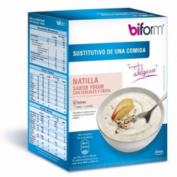 Natilla sabor yogur con cereales y frutas  6 sobres  Biform